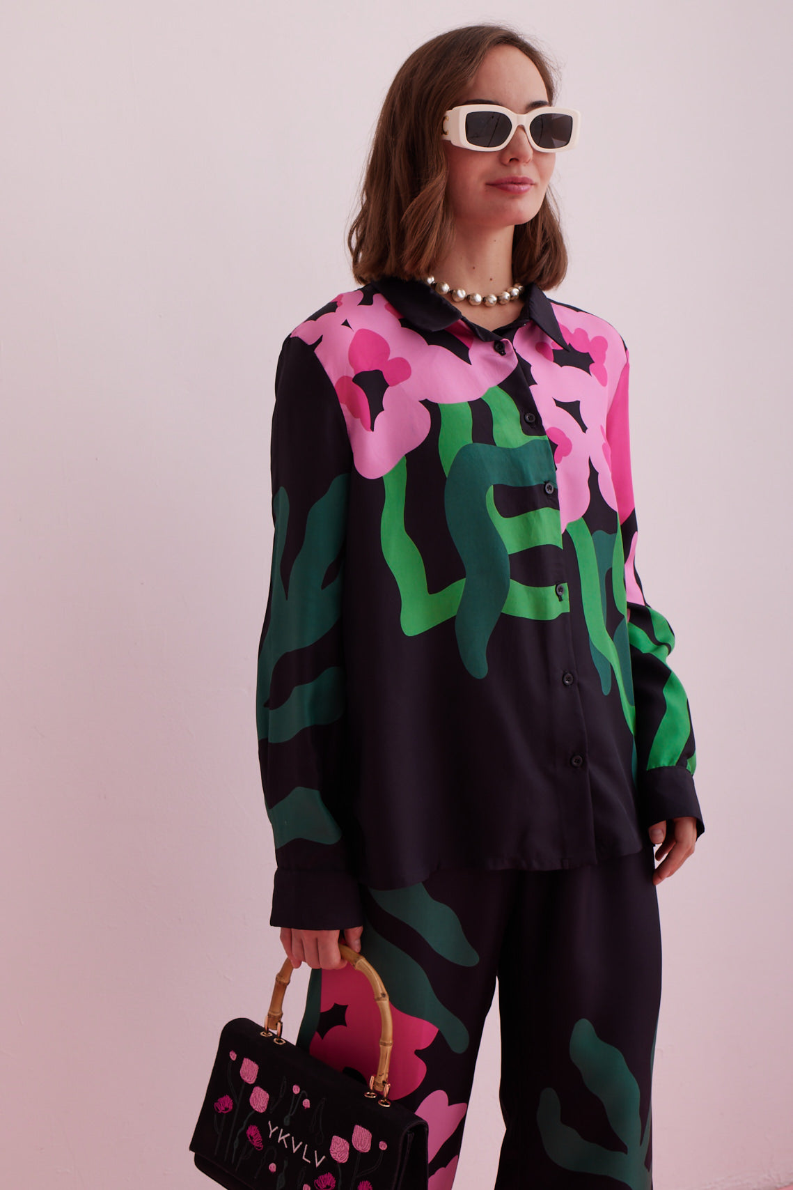 Silk Twill Printed Shirt – Art Nouveau Elegance in Motion