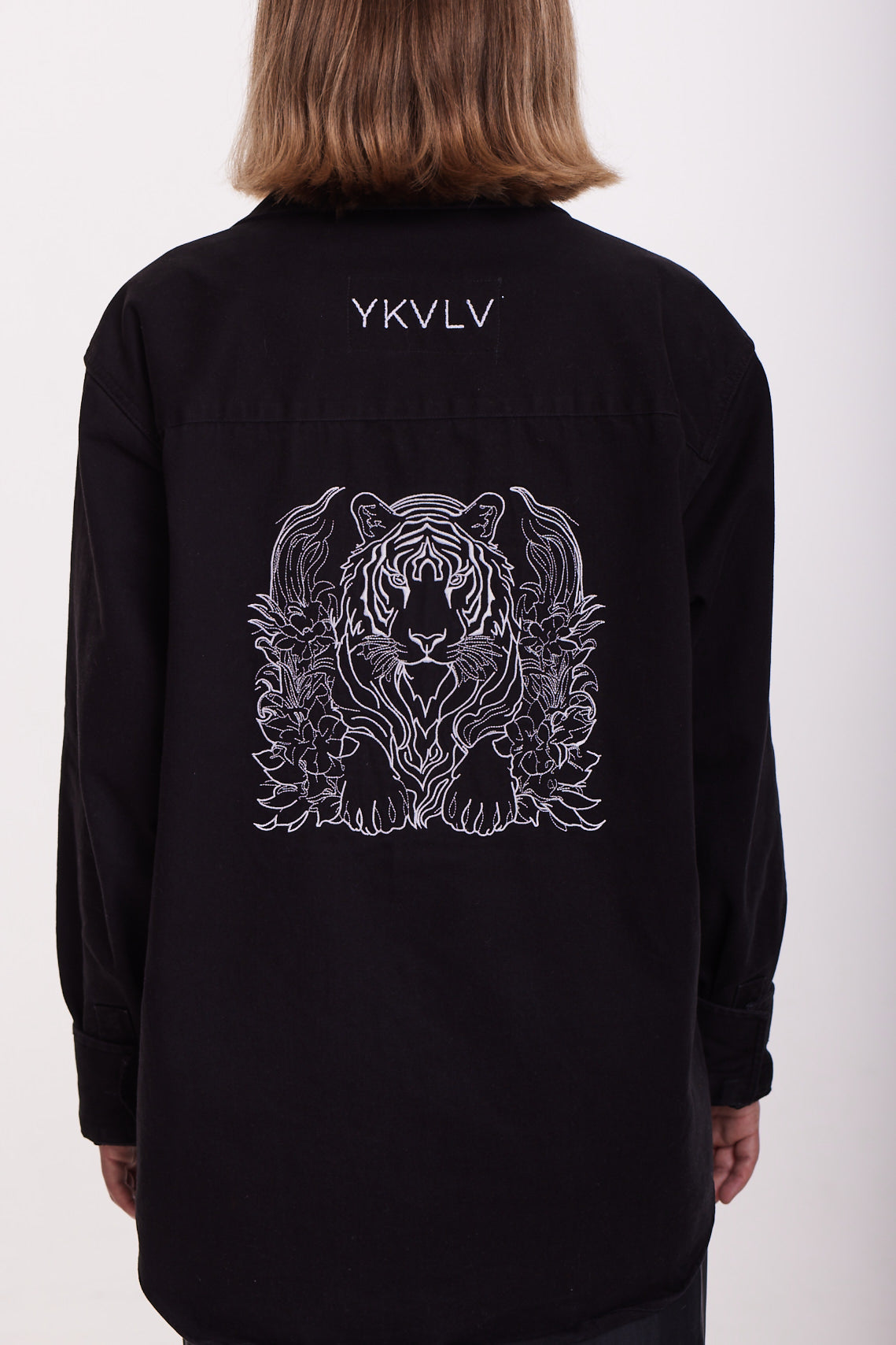 AI-Designed Embroidered Tiger Shirt – Strength Meets Artistry