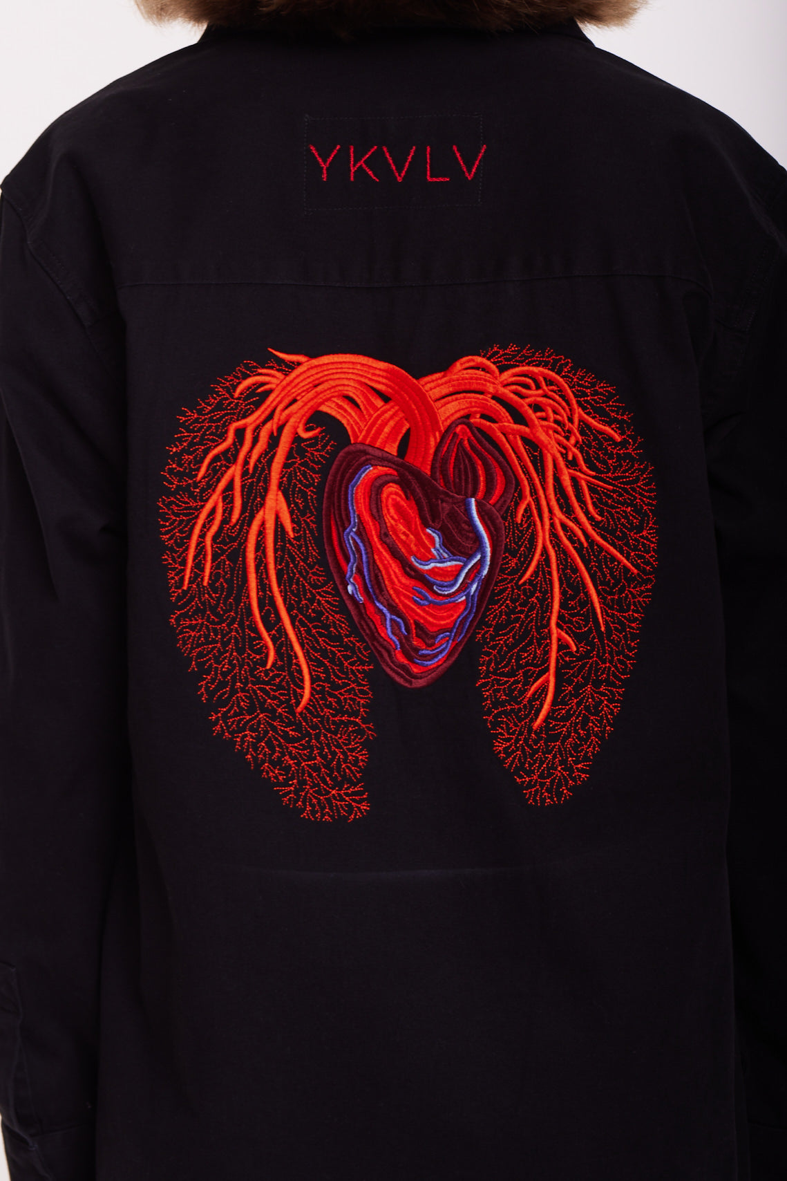 Embroidered Anatomical Heart Shirt – A Statement of Power and Emotion