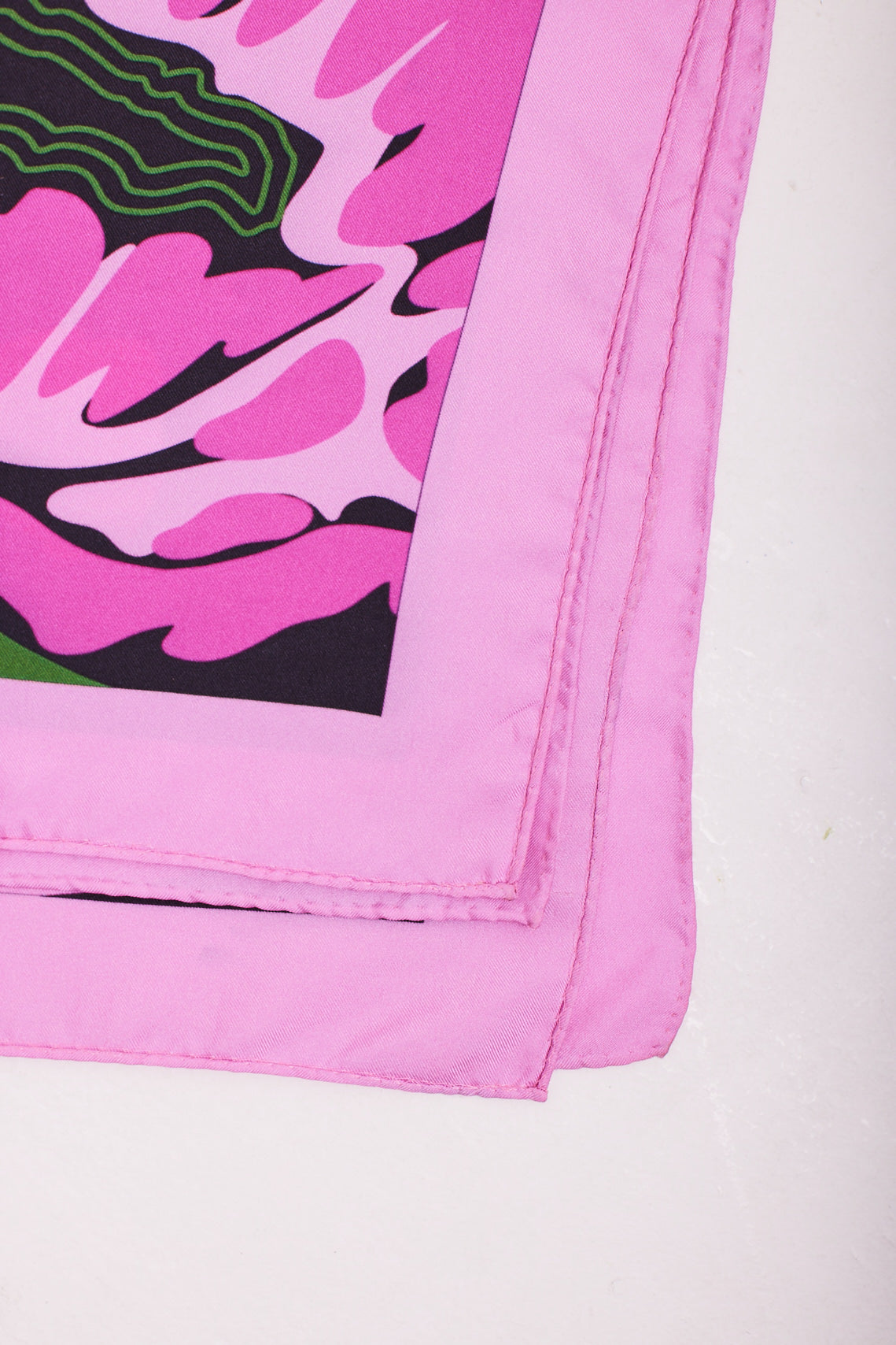 Pink Floral Silk Scarf – Art-Inspired Elegance