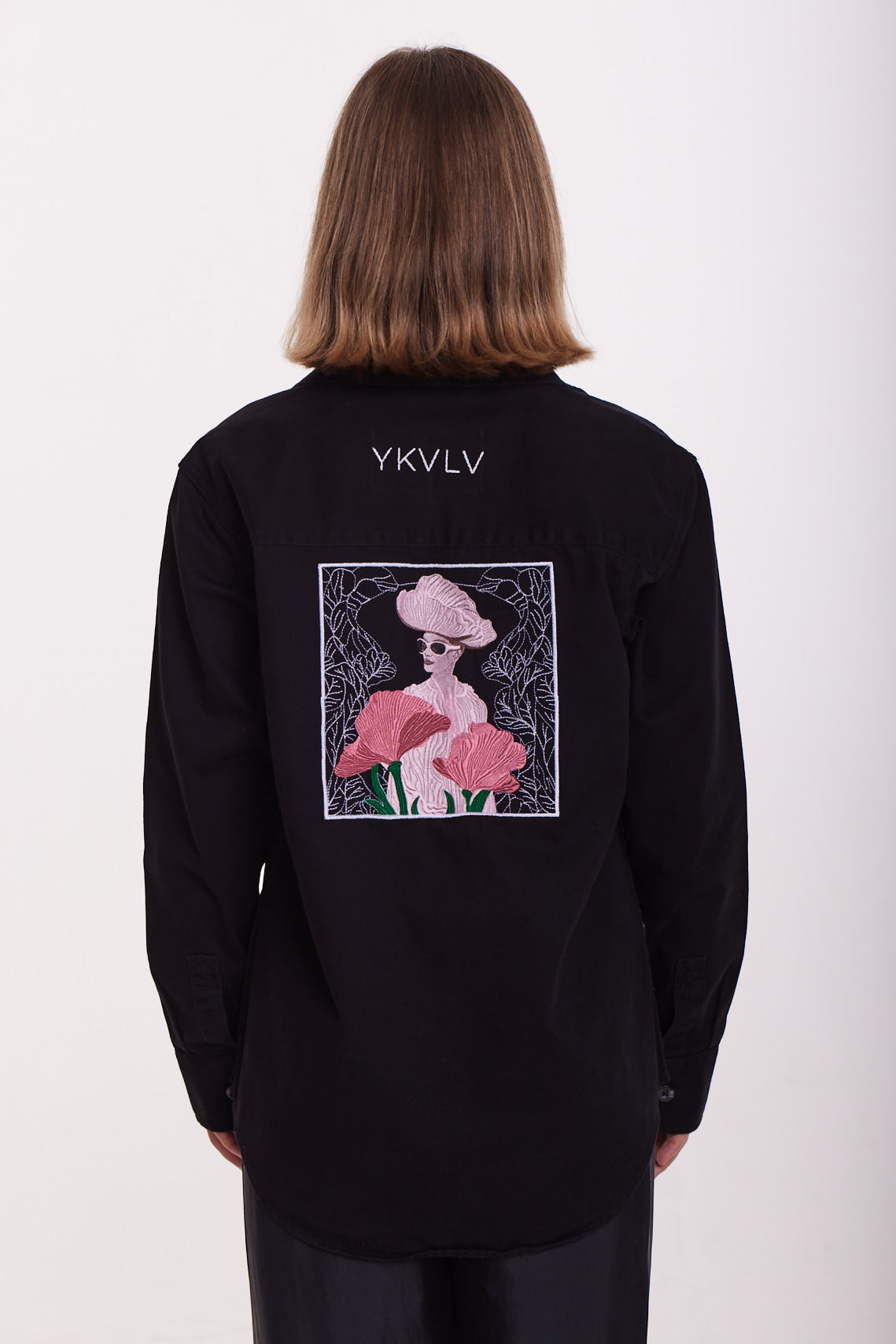 AI-Designed Embroidered Shirt – Art Nouveau Elegance