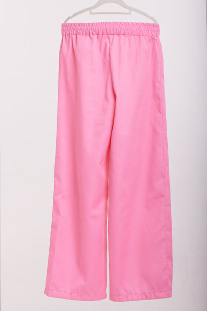 Wide-Leg Pink Trousers – Effortless Comfort with a Bold Touch